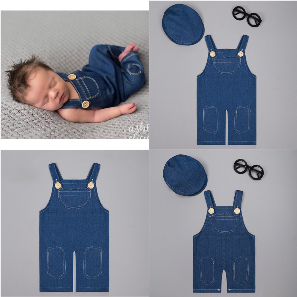 Baby Clothing Products - ❤️ pasgeboren fotografie kleding denim overalls