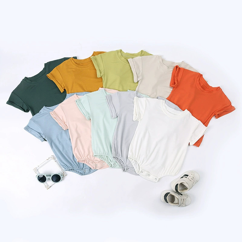 Bamboo Bodysuit Baby - Pasgeboren babyjongen meisje basic effen romper