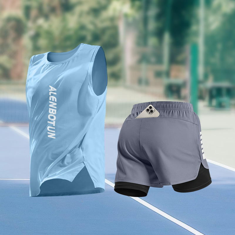 Summer Short Set - Heren hardloopsportset Zomer nieuwe collectie Marathontraining