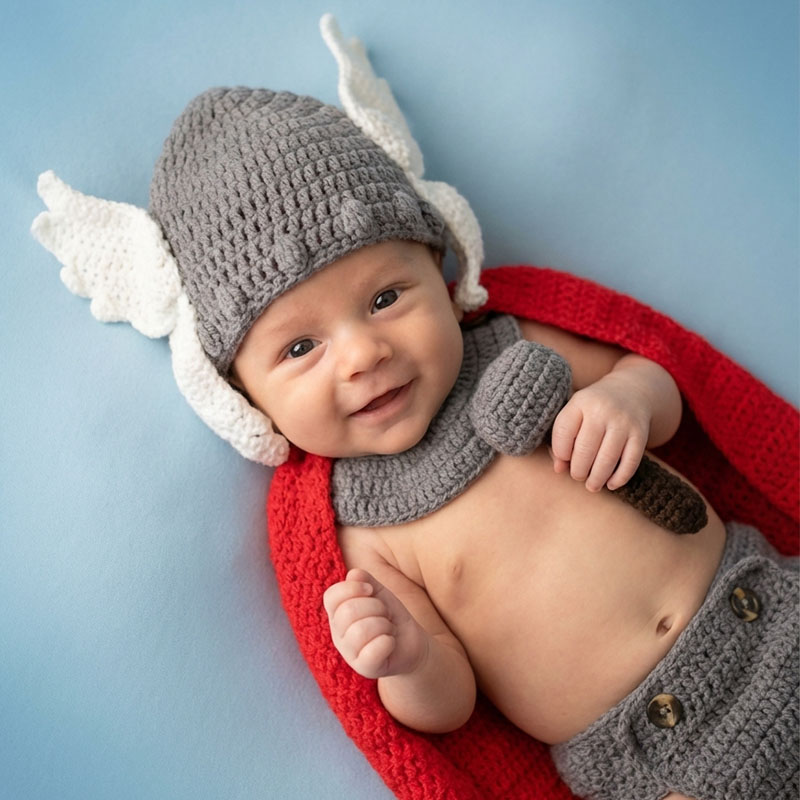 Baby Clothing Products - Pasgeboren fotografie rekwisieten Thor babykostuum Avengers