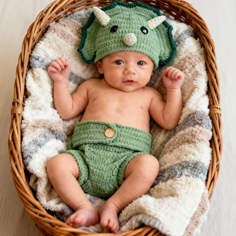 2 stuks gehaakte dinosaurus pa - Baby Clothing Products recensie en prijs
