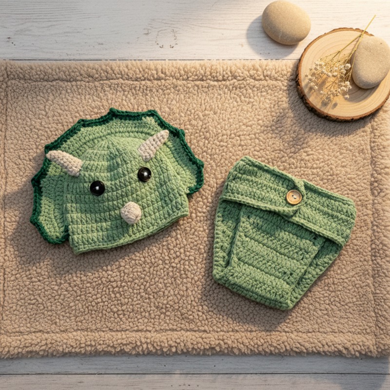 2 stuks gehaakte dinosaurus pa - Baby Clothing Products recensie en prijs