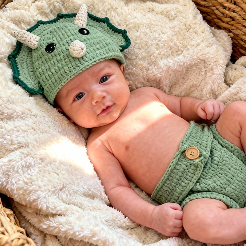 2 stuks gehaakte dinosaurus pa - Baby Clothing Products recensie en prijs