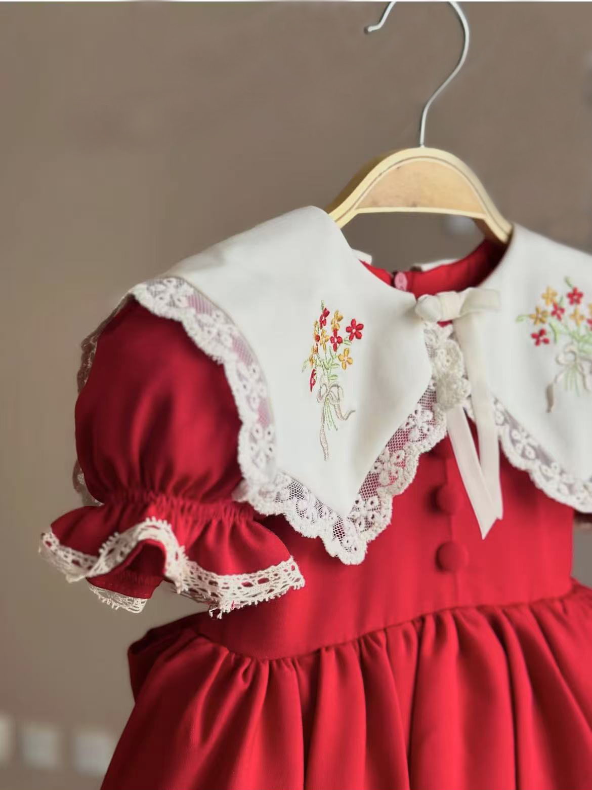 0-12Y babymeisje zomer rode bo - Baby Clothing Embroidery recensie en prijs