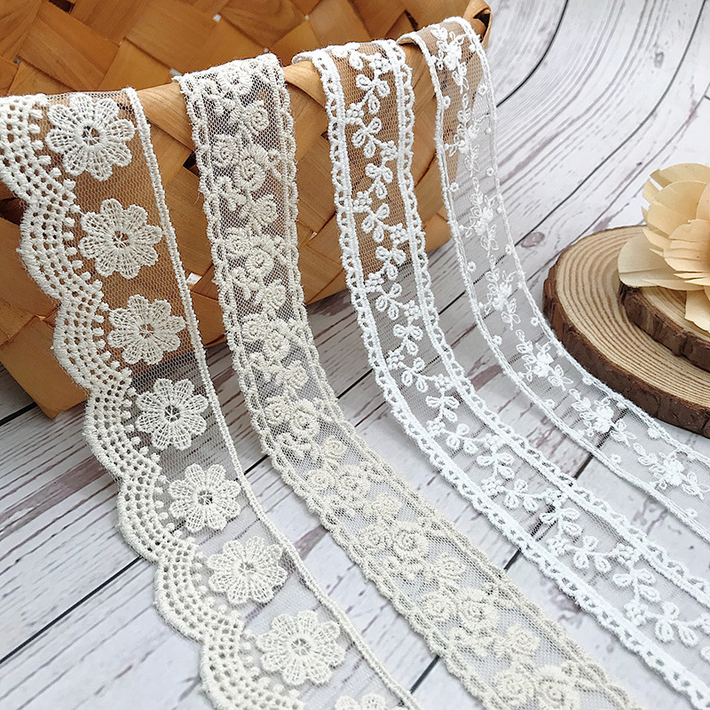 3 Yards/Lot Borduren Wit Beige - Baby Clothing Embroidery recensie en prijs